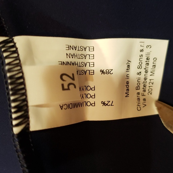 Chiara Boni NWT La Petite Robe Maylys Illusion Sleeve Navy Maxi Gown Dress Sz 16 - Picture 11 of 11